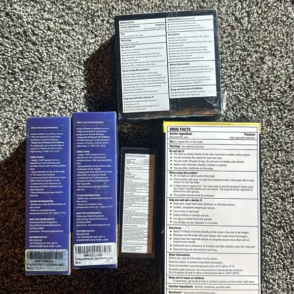 Huge Bundke of Minoxidil Hair Growth products. 5 products in all.